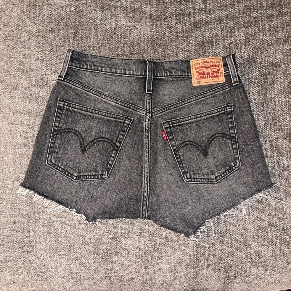 Levi's Women's Dark Gray Jean Shorts